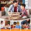 Hallisun 3D Holzpuzzle, Lindenholzpuzzle mit rotierender Zahnradaktivierung, Montage erforderlich, Doppeldeckerbus, DIY mechanisches Spielzeug, Dekoratives Spielzeug