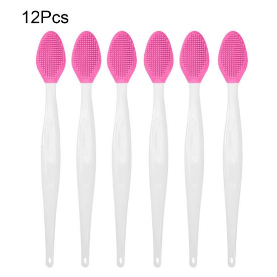Silicone Lip Scrub Brush Double Sided Lip Exfoliator for Lightening Dark Lips Facial Cleaning Tool for Dry Skin Chapped Lips