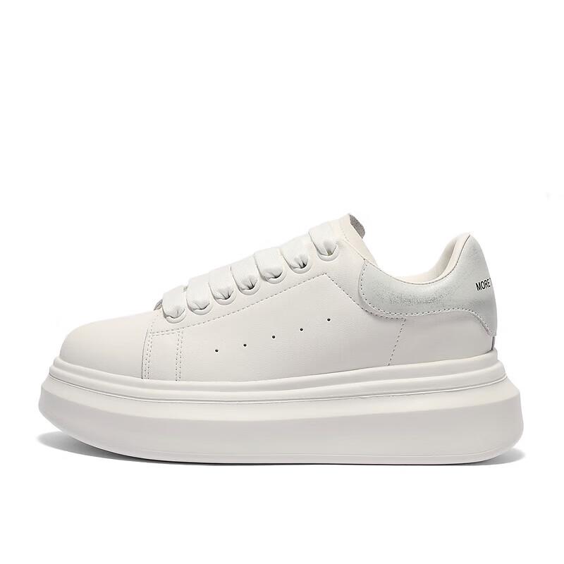 SENDA Women s Chunky Sole Casual White Sneakers XKS01AM5 39