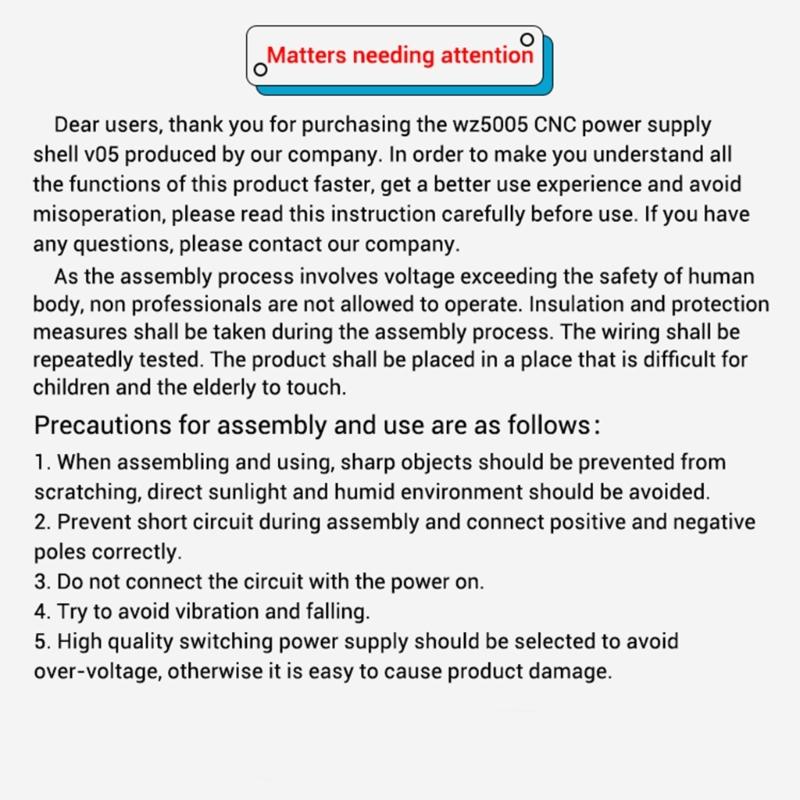 1 Set V05 L Loose Part with Temperature Control Fan Accessory Kit for WZ5005(Excluding Power Supply Module)