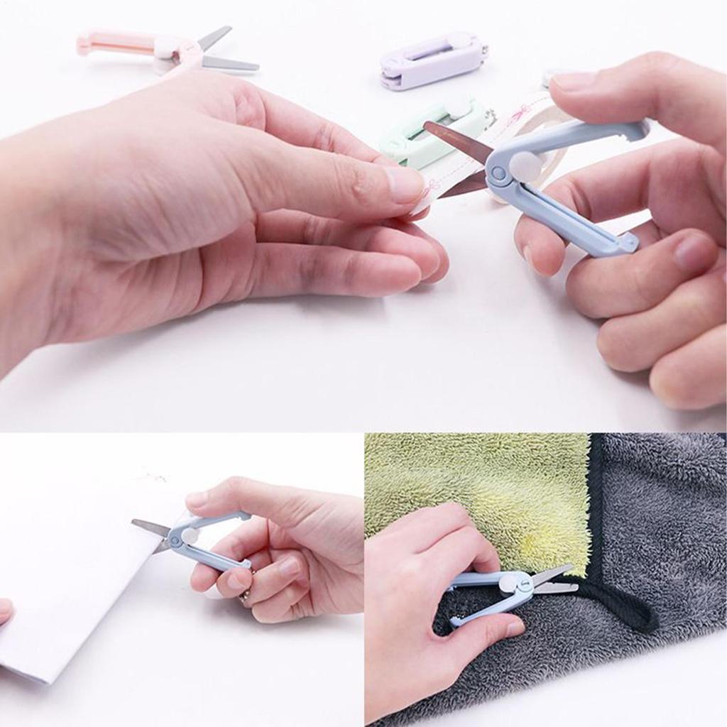 Foarfecă Pliabilă Mâner Confortabil Accesorii Asistente Medicale Foarfecă Mică de Călătorie Cu breloc Pentru Femei Băieți Fete Tineri Adolescenți Soție Soț