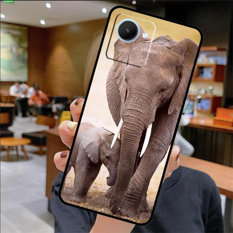 Elephant Baby Nature Case For Realme GT 6 6T 5 GT7 Pro 10 11 12 13 14 Pro Plus C67 C61 C53 C51 C21Y C25S C55 C75