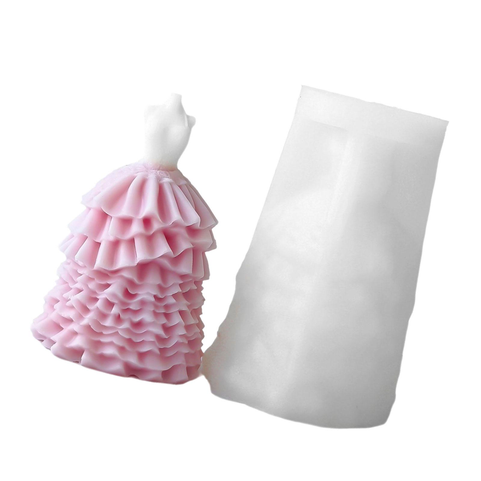 

Силиконовая форма для свадебного платья для изготовления мыла, вечерней юбки, ароматических свечей, инструмент для украшения дома 5198