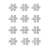 12pcs Snowflake Barrettes Clip Sparkly Rhinestone Hair Barrettes for Women Winter Holiday Hair Decoration