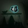 Noctilucent Horror Halloween Girl Face Pattern Home Walls Decoration Stickers