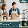 Kapsle s extraktem vitamínu E ve vysoké čistotě, zcela přírodní, bez lepku, 120 kapslí, vhodné pro dospělé.