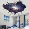 3D Self-adhesive Tearable Wall Starry Sky Universe Planet World Ceiling Living Room Decorative Wall Sticker