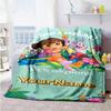 Dora Explorer Customize Your Name Blanket Multi-purpose Customizable Blanket Warmthful Decor for Chair Office Office Chair Bedding All-Season Use