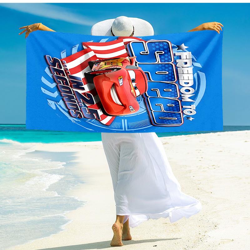 1pc Mcqueen beach towel,quick drying absorbent beach towel,outdoor sports swimming beach towel,Soft and comfortable Y71813