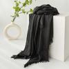 Spring & Summer Lightweight Sunscreen Shawl: Imitation Cotton-Linen, High-End Silk Gauze Scarf, Solid Color for Women