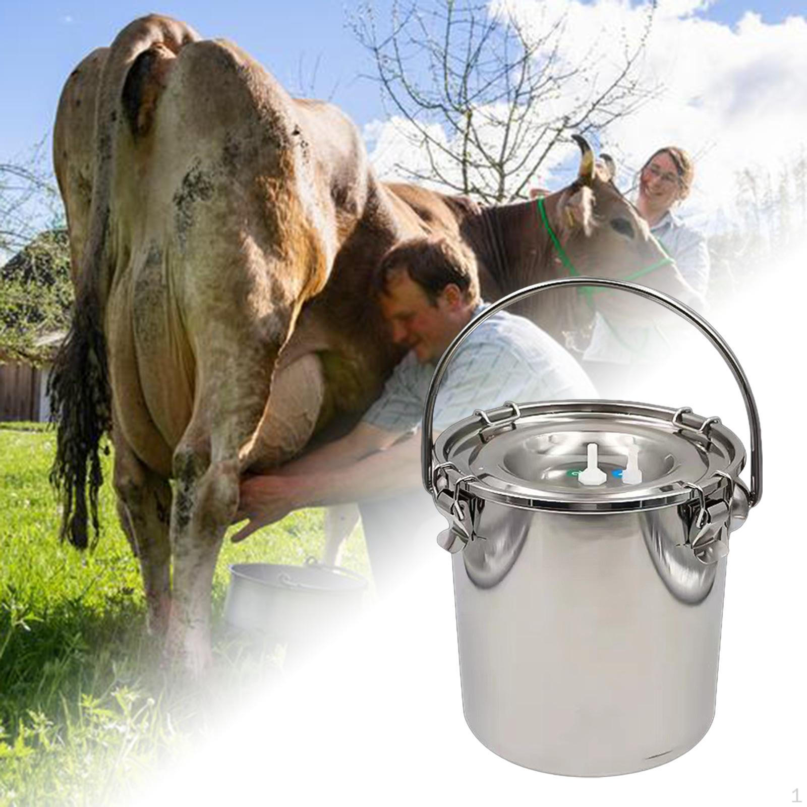 

Доїльний апарат Відро Молоко Багатофункціональне з нержавіючої сталі з великою ємністю для овець, 5L