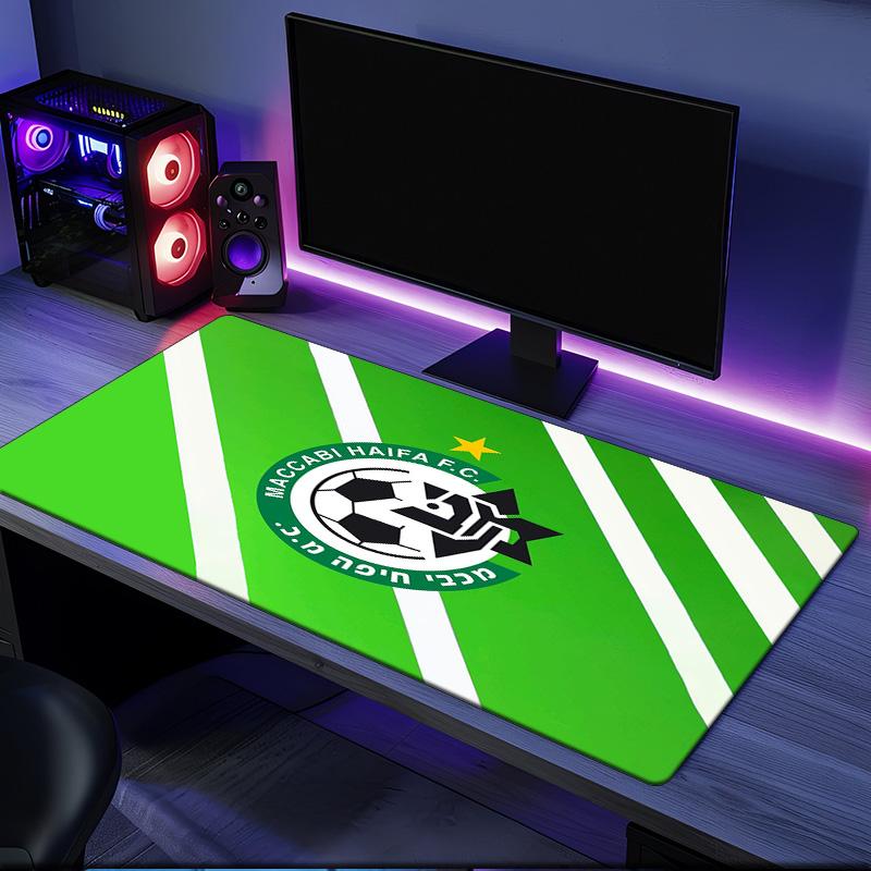 Maccabi Haifa Fc Crest mouse pad, rubber base, esports desk mat, mouse pad for gamers and office use, gaming desk , easy to clean mat