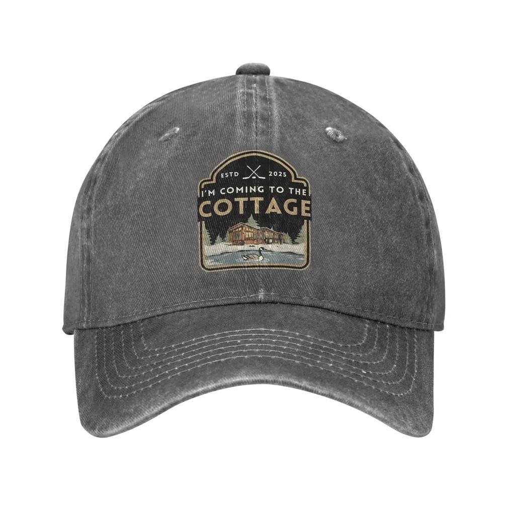 Were coming to the cottage Heated Washed Baseball Cap yk Cute Sun Hip Hop Hats Summer Unisex Women Hunting Camping Baseball Caps