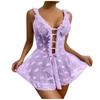 Women's Fashion Sexy Lace  Printing Sling Underwear Nightdress