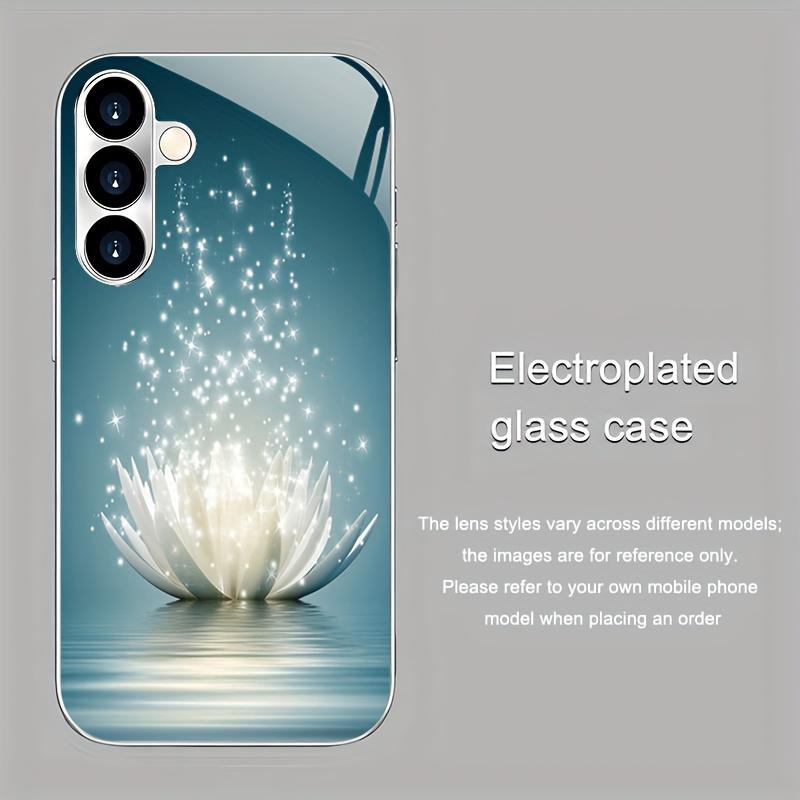 Gilded water lily electroplated silver Phone Case for Samsung Galaxy S26 S25 S24 S23 S22 S20 FE Ultra Plus anti drop Cover