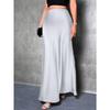 Fashion Elegant Loose Women Satin Skirts Spring and Summer New Simple Casual Office A-line Long Skirts Office Solid Color Women's Clothing