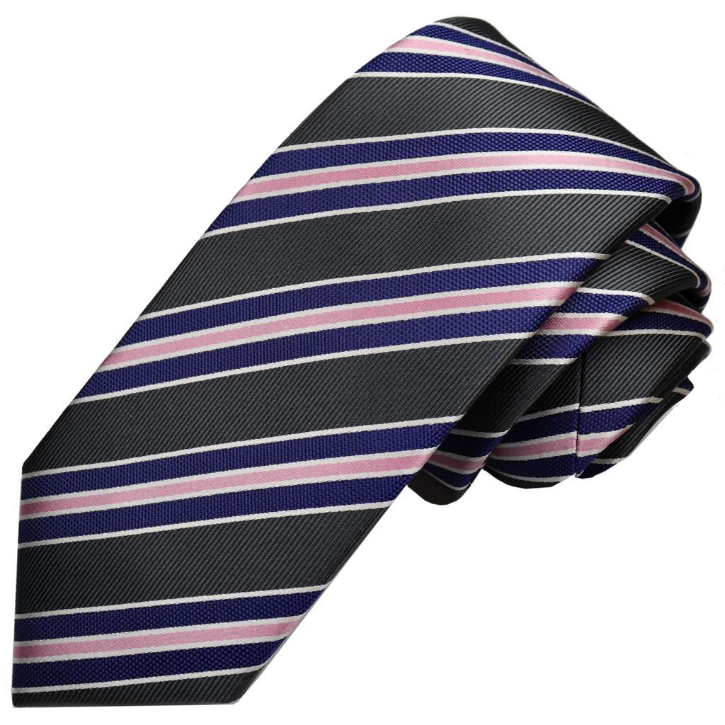 [Michiko London] Wrinkle-resistant Bonded Fabric with Lining for Added Volume. Made In Japan. KOSHINO Brand Tie. Striped Pattern. 100% Silk. Unisex.