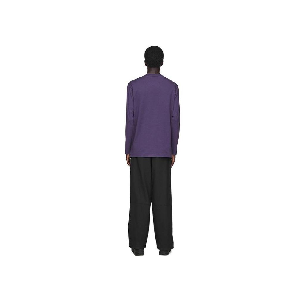 Y-3 Minimalist Fashion Urban Long Sleeve T-Shirt Men Tops Crystal-Purple KA9778