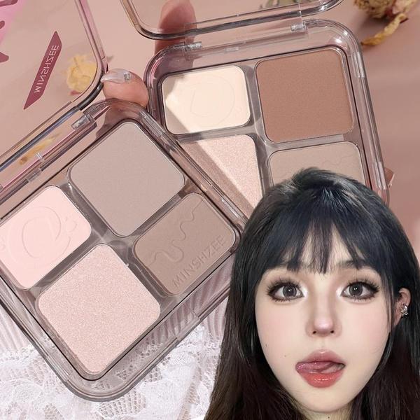3d Highlighter Eyeshadow Contour Bronzer Palette Makeup Long-lasting Waterproof 3D Nose Shadow