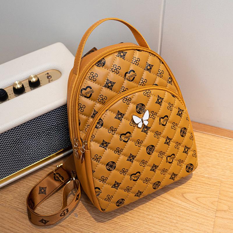 Retro Printed Shoulder Bag,Multifunctional Schoolbag Large Capacity Casual Backpacks