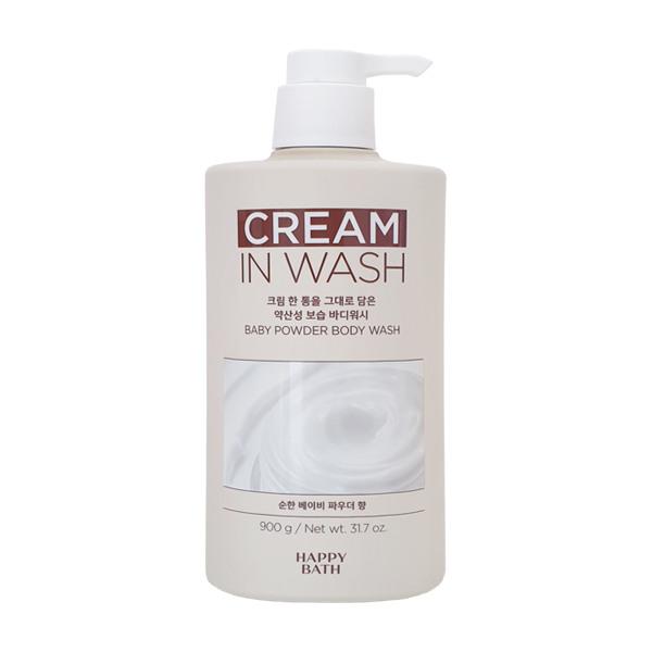 HAPPY BATH Creamy Lotion Baby Powder Body Wash 900g