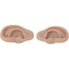 Silicone Ear Model, Flexible Left and Right Model for Ear Piercing, Silicone Body Parts, Silicone Ear Mould (Dark Skin Colour)