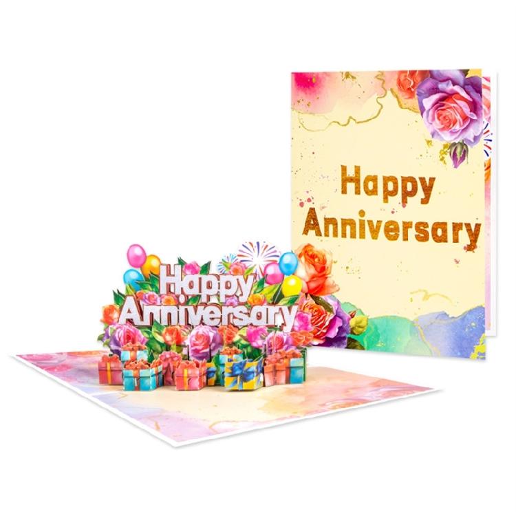 3D Popup Anniversary Greetings Cards Romantics Wedding Anniversary Card Gift 1