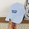 New quick-drying empty top light and breathable baseball cap women's fashion versatile striped embroidered letter sunshade cap