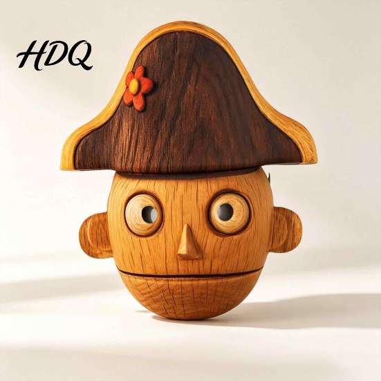Bequeme Party-Kopfbedeckung Nussknacker Kopfmaske, Realistische Puppen-Vollgesichtsmaske aus flexiblem Holzmaser-Material für Festivals, Halloween-Kostüm, Cosplay