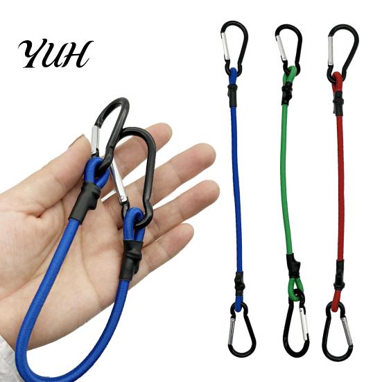 Durable Stretch Straps for Outdoor Travel Bungee Cord with Metal Hooks, Elastic Rope Secure Reliable Fixation Cords Logistics Strap, Flexible