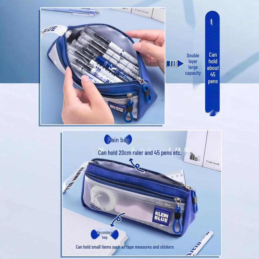 2025 Large Capacity Boys' Pencil Case - Japanese Style for Junior & High School Students