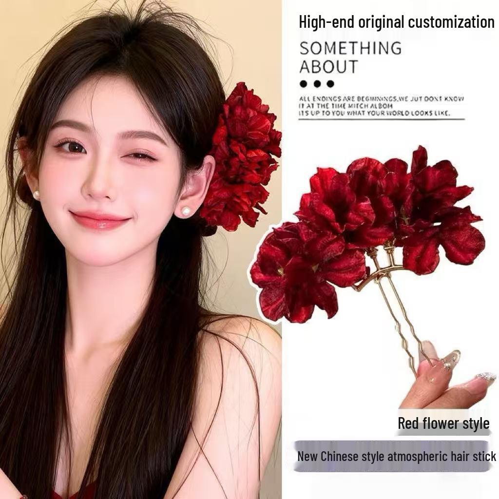 Sandalwood Women's Hairpin: Elegant Modern-Chinese Style Wooden Updo Stick