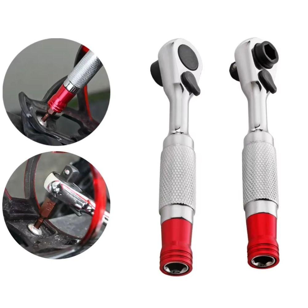 Portable Mini Ratchet Socket Wrench Anti-skid Handle 2-In-1 Wrench Double End Wrench  Hand Tools