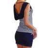 Vest Anchor Stripe Dress Sleeveless Tops Oneck Hooded Sexy Bodycon Mini Dresses