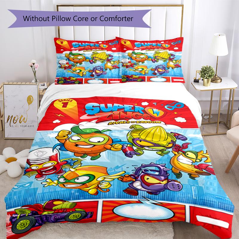 3pcs Superthings1 pattern bedding set duvet cover set includes duvet cover &pillowcases, perfect all season bedroom decoration & gift