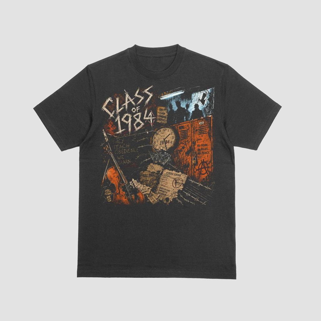 Class of 1984 Inspired Acid Wash T Shirt, 80s Cult Movie Tee, Punk School Horror Shirt, Retro Rebellion Film Gift