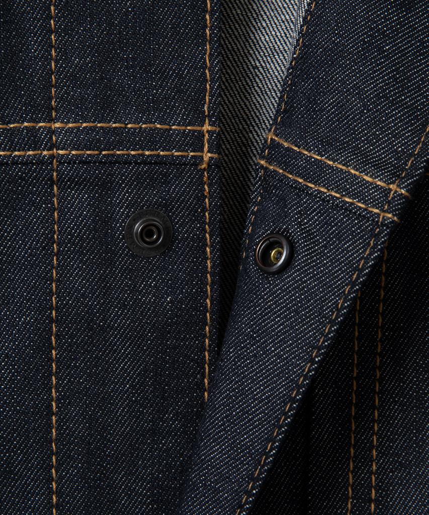 Nonblank Pointed Collar Denim Jacket_Indigo