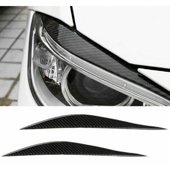 For BMW 3 Series F30 Carbon Fiber Headlight Eyebrow Eyelids Trim Cover Sticker