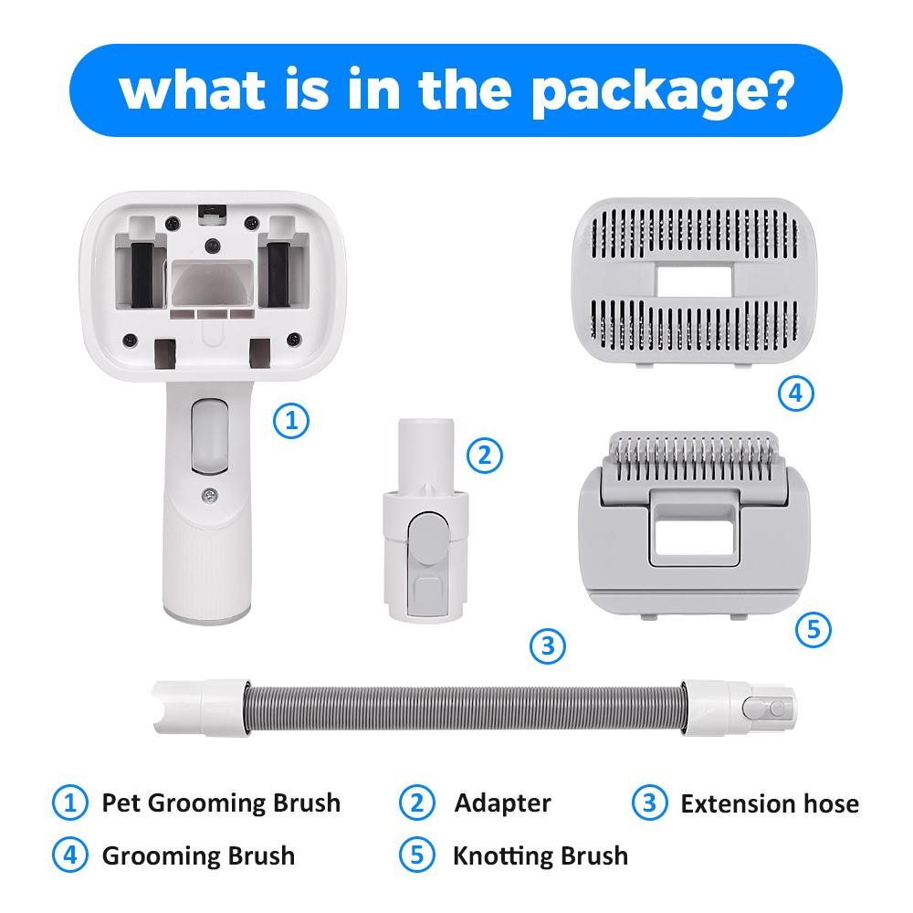 Pet Dog Hair Brush Vacuum Attachment For Dyson V6 V7 V8 V10 V11 V12 V15 Extended Hose Pet Grooming Tool for Medium/Large Pets