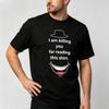 Male Cotton Short Sleeve Tee I Am Billing You For Reading This Shirt Novelty Slogan Hat Crew Neck Funny Street Casual Tops