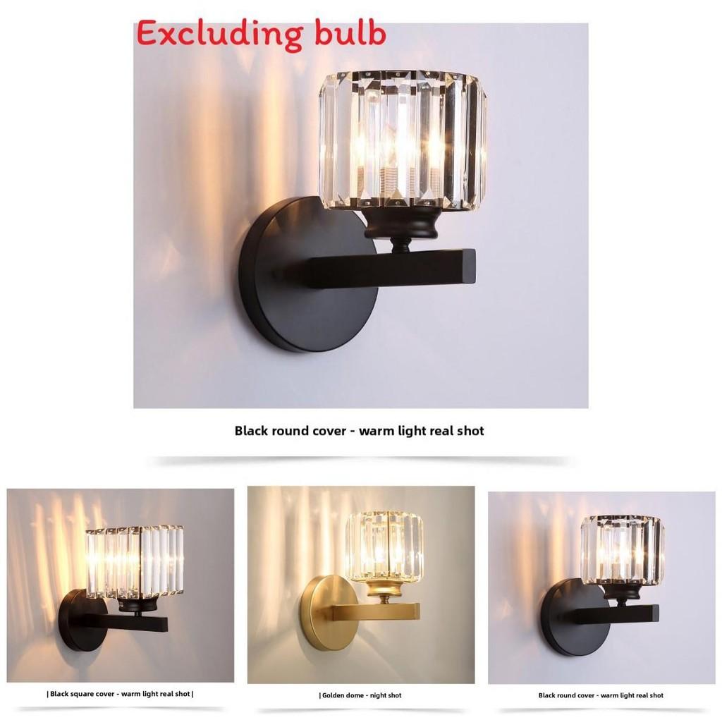 Modern Square And Circular Crystal Wall Lamps For Living Room And Bedroom Decor