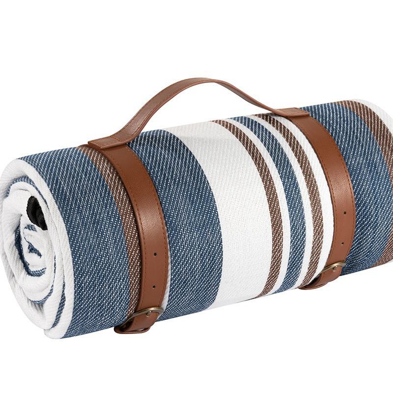 Wasserdichte Outdoor-Picknickmatte mit Lederriemen für Camping und Strand