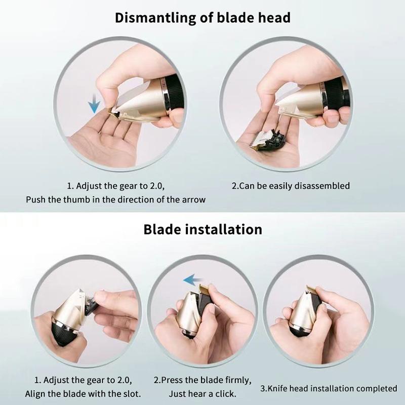 Rechargeable Cordless Hair Clipper IPX6 Waterproof Washable Hair Trimmer with Guide Combs for Home Personal Grooming Use