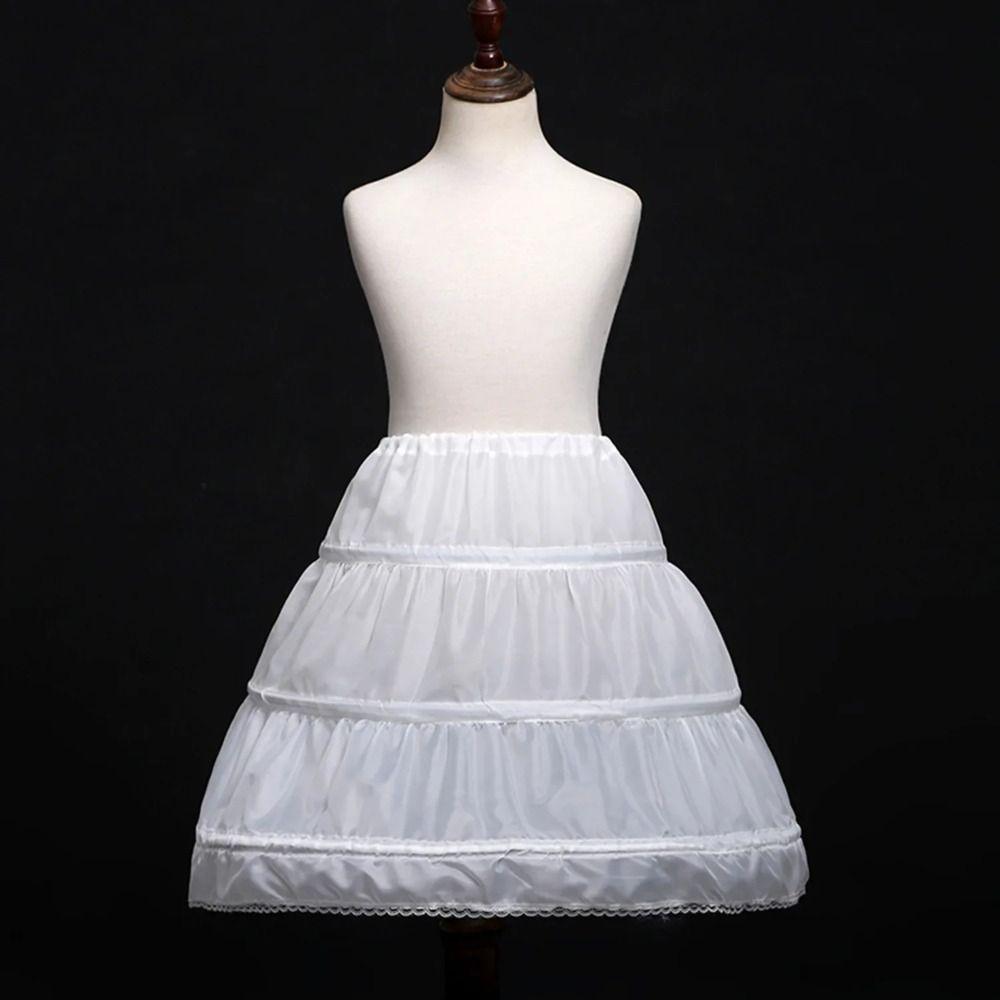 Lace Children Petticoat Elastic Waist Cosplay Crinoline Underskirt  Girls