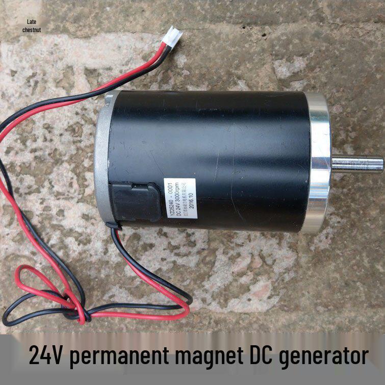12V/24V Permanent Magnet DC Generator 100W/180W/300W for Hand-Crank, Wind, Pedal, or Water Power Battery Charging