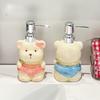 Cartoon Bear Ceramic Liquid Soap Dispenser Home Bathroom Cute Soap Dispenser Refill Press Bottle Kitchen Lotion Storage Toolgift