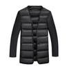 Winter Neue Herren Wollmantel Mittellanger und langer Klappkragen Daunenfutter Daunenmantel Herrenmantel