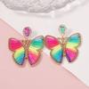 New handmade wound woven butterfly earrings alloy frame dancing fresh and sweet wind earrings