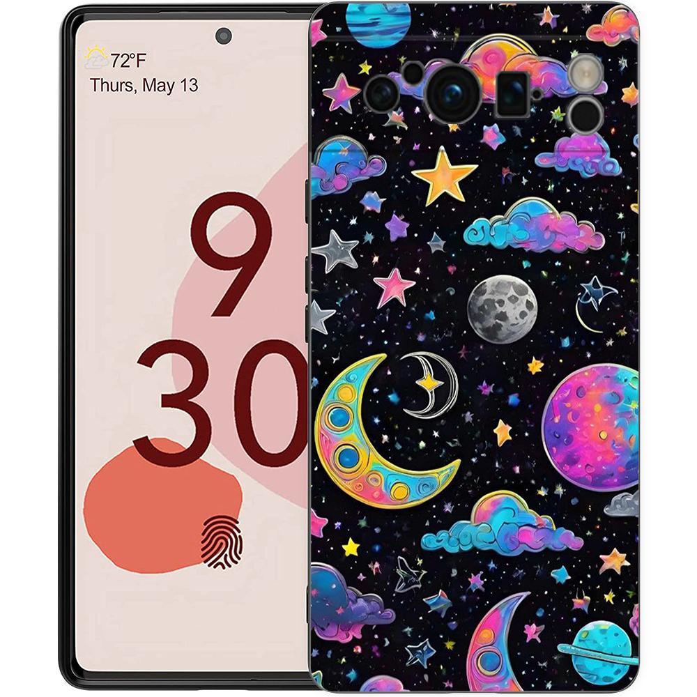 Für Google Pixel 10 Pro Handyhülle Pixel 9 Pro XL TPU Hülle Pixel 8 Pro 9A 8A 7A 7 6A 6 Pro Weiche Hülle Bunte Sterne
