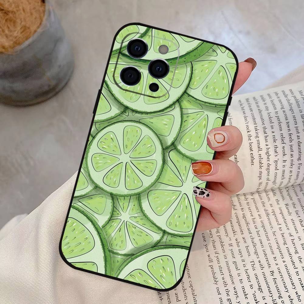 

Lemon Phone Case For iPhone 17, 16,15,14,13,12,11 Plus,Pro Max, Others Soft Black Cover iPhone11ProMax